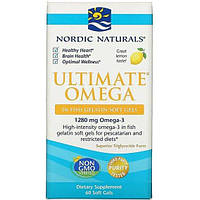Омега 3 Nordic Naturals Ultimate Omega 1000 mg 60 Softgels Lemon Flavor NOR01797 SM, код: 7518198