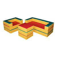 Комплект мебели-трансформер Tia-Sport Маты зелено-желто-красный (sm-0736) DH, код: 6538564