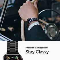 Ремінець Spigen Modern Fit для Apple Watch (42 / 44 / 45 / 49 MM) Чорний (062MP25403), фото 3