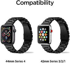 Ремінець Spigen Modern Fit для Apple Watch (42 / 44 / 45 / 49 MM) Чорний (062MP25403), фото 4