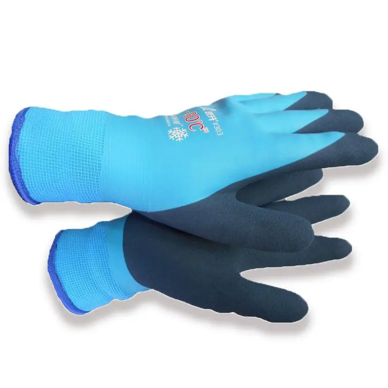 Непромокаемые перчатки для зимней рыбалки HJ -30 °C L серо-бирюзовые GG, код: 7648789 - фото 3 - id-p2161189320
