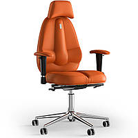 Кресло KULIK SYSTEM CLASSIC Экокожа с подголовником без строчки Оранжевый (12-901-BS-MC-0210) DH, код: 1696952