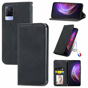 Чохол-книжка Skin Feel Leather Wallet для Vivo V21 Black