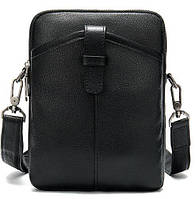Компактная мужская сумка кожаная Vintage 14885 Черная EV, код: 1317335