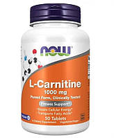 L-карнитин Now Foods 1000 мг 50 таблеток BX, код: 7701573
