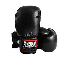 Боксерські рукавиці PowerPlay 3004 16 унцій Чорні SC, код: 1213680