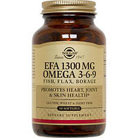 Омега 3-6-9 Solgar EFA Omega 3-6-9 1300 mg 60 Softgels IN, код: 7527151