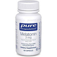 Мелатонин для сна Pure Encapsulations Melatonin 3 mg 60 Caps PE-00180 TP, код: 7518766