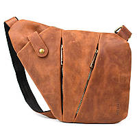 Мужская сумка-слинг через плечо микс канваса и кожи TARWA RBC-6402-3md Отличное качество