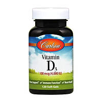 Витамин D Carlson Labs Vitamin D 4000 IU 120 Soft Gels GR, код: 7701768