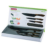 Набор кухонных ножей 4 предмета (3 ножа+магнитная полоса) KL226098 Kamille EV, код: 8393964