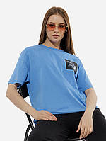 Женская футболка оверсайз S голубой Dias ЦБ-00219655 TO, код: 8420910