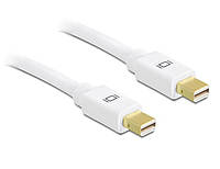 Кабель монітора-сигнальний Delock DisplayPort mini M M 1.0m v1.2 4K30Hz D5.5mm Gold Cu білий FG, код: 7454848