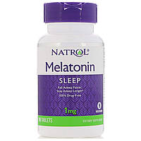 Мелатонин, Natrol, Melatonin, 1 мг, 90 таблеток (24656) AG, код: 1535813