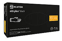 Перчатки нитриловые Mercator Medical Nitrylex Black XS Черные 100 шт (00-00000035) AG, код: 8246348