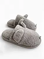 Тапочки домашние детские HS меховые TEDDY grey 30/31