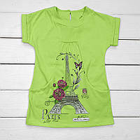 Детская летняя туника Malena Париж 116 см зеленый NX, код: 8418083