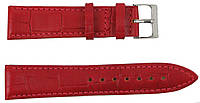Ремешок для часов кожаный Mykhail Ikhtyar 20 мм Красный (S20-781S red) QT, код: 8299079