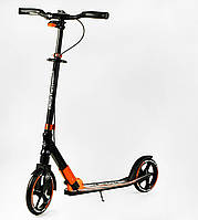 Двухколесный складной самокат Best Scooter 100 кг Black and orange (113216) PZ, код: 7678098