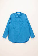 Рубашка однотонная женская Crep 90279 S Голубой (2000989632627) IN, код: 8114828