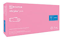 Рукавиці нітрилові Mercator Medical Nitrylex Pink M Рожеві 100 шт (00-00000033) PZ, код: 8246362
