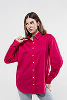 Рубашка однотонная женская OnMe CTM OM-WTC02332 XS Малиновый (2000989948032) BM, код: 8309156