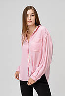 Блуза однотонная женская OnMe CTM OM-WTC02335 L Розовый (2000989960201) BM, код: 8309344