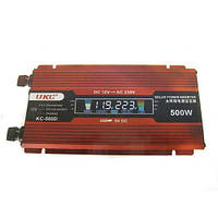 Преобразователь авто инвертор UKC 12V-220V 500W с LCD дисплеем GT, код: 7522222