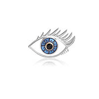 Брошь-значок BROCHE Глаз с ресницами серебристая BRGV111835 UL, код: 7280568