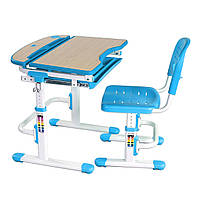 Комплект парты и стула для школьника FunDesk Sorrico 705 x 545 x 540-760 мм Blue EV, код: 8080338