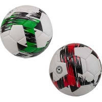 Мяч Футбольный белый + разноцветный штрих кожзам