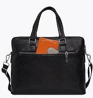 Чоловіча сумка портфель для документів формат А4. Шкіряний портфель для паперів та папок