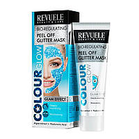 Синяя биорегующая маска-пленка для лица Revuele Color Glow 80 мл PZ, код: 8223604