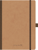 Блокнот Brunnen А5 в клетку FACTplus 96 листов с застежкой Коричневый PZ, код: 1937747