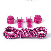 Шнурки для взуття універсальні еластичні 2Life 100 см Рожевий (vol-10523) PK, код: 8104174