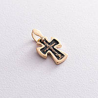 Золотой крестик Распятие. Спаси и Сохрани п03584 Оникс TR, код: 6741662