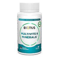 Мультивитамины и минералы Multivits Minerals Biotus 120 таблеток XN, код: 7699896