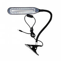 Настольная лампа на прищепке VigohA светодиодная x SD 206 гибкая USB Черная GG, код: 6659197