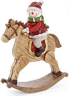 Статуетка Сніговичок на коні 20.5х6.5х26 см Bona DP42732 QT, код: 6674607