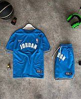 Літній чоловічий костюм Nike x Jordan | Спортивний комплект футболка + шорти Найк х Джордан на весну - літо