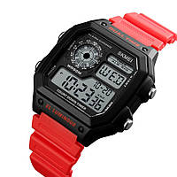 Часы спортивные водостойкие SKMEI 1299 черный с красным (IBW874BR) QT, код: 8148805