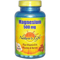 Мікроелемент Магній Nature's Life Magnesium 500 mg 100 Caps NLI-00437 PS, код: 7518046