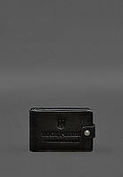 Кожаная обложка-портмоне для удостоверения участника боевых действий (УБД) Черная BlankNote QT, код: 8321811