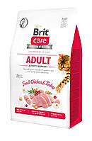 Сухой корм для кошек живущих на улице Brit Care Cat GF Adult Activity Suppor с курицей и инде TR, код: 7567874