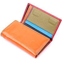 Кожаный кошелек в три сложения для женщин ST Leather 19442 Разноцветный Отличное качество