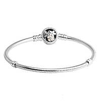 Серебряный браслет основа Pandora Цветы 590744CZ 23 UL, код: 7359980