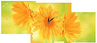 Настенные часы Декор Карпаты s27T Летние цветы Зеленый Желтый (jAbN12716) IN, код: 1224540
