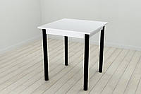 Стол кухонный Ferrum-decor Агата 75x70x70 Черный ДСП Белое 16мм (AGA0008) BM, код: 6484453