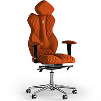 Кресло KULIK SYSTEM ROYAL Ткань с подголовником со строчкой Оранжевый (5-901-WS-MC-0510) PZ, код: 1692670