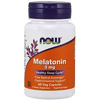 Мелатонин для сна NOW Foods Melatonin 3 mg 60 Veg Caps FG, код: 7518478